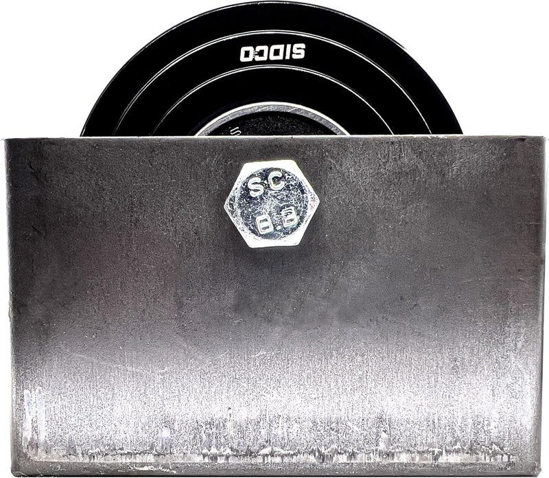 Sidco Supply 4 Inch V-Groove Wheel - Solid Steel - Heavy Duty - Inverted V Shape Wheel for Slide Gates with Bolt V Groove - Image 1
